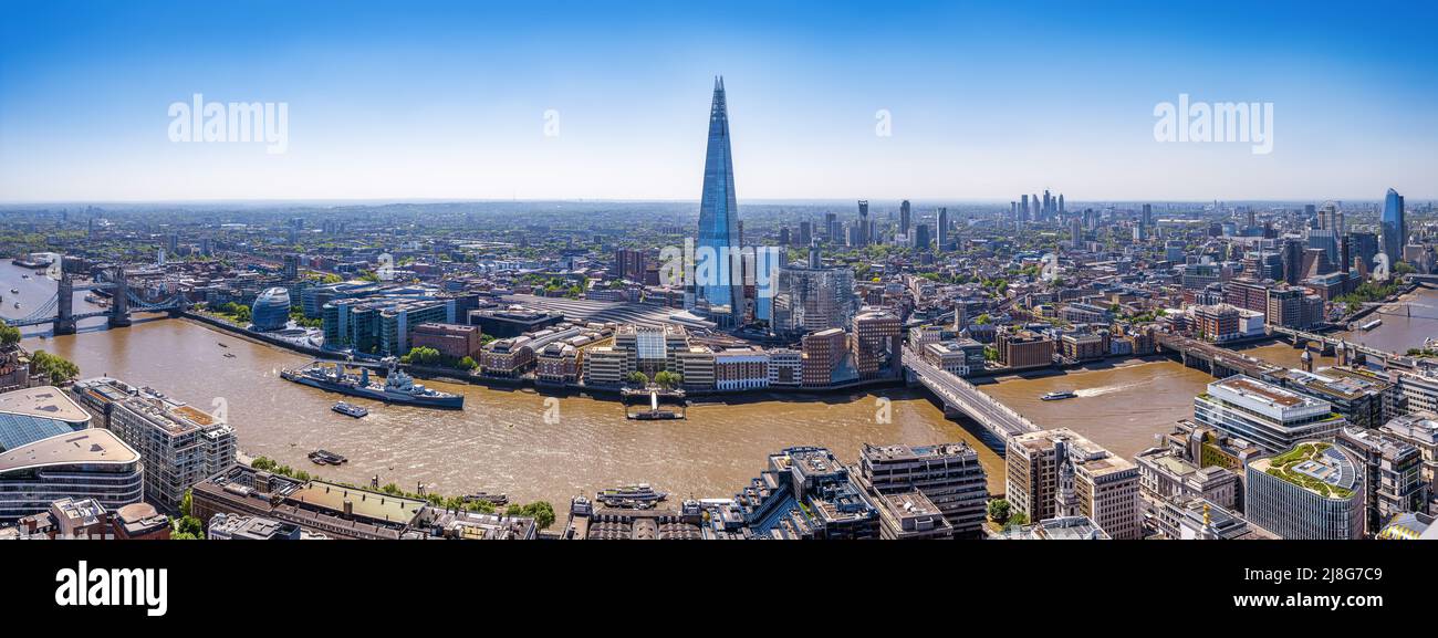 panoramic view at the city center of london Stock Photo