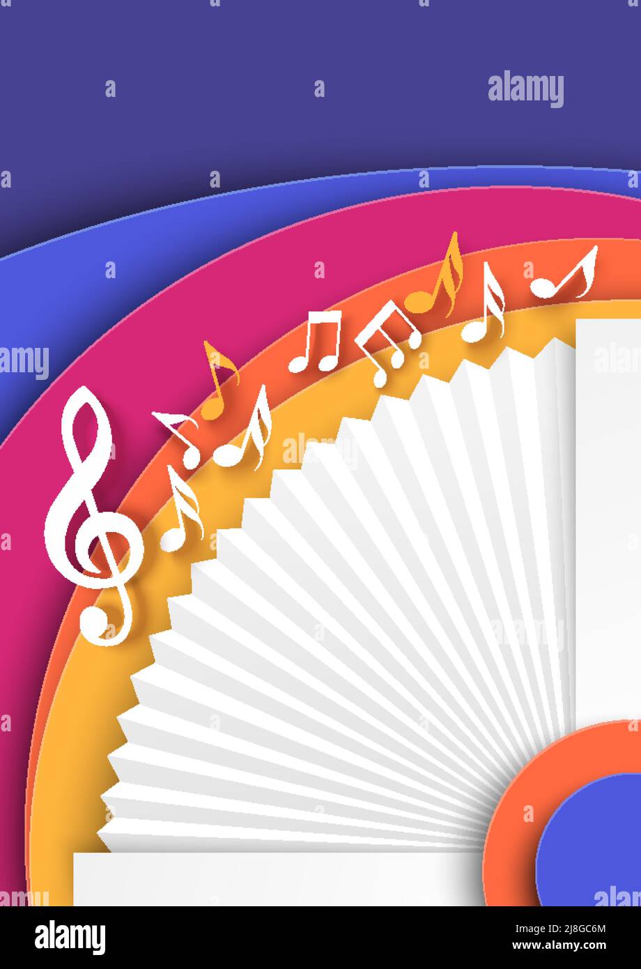 Music abstract background with clef and notes Stock Vector Image & Art ...