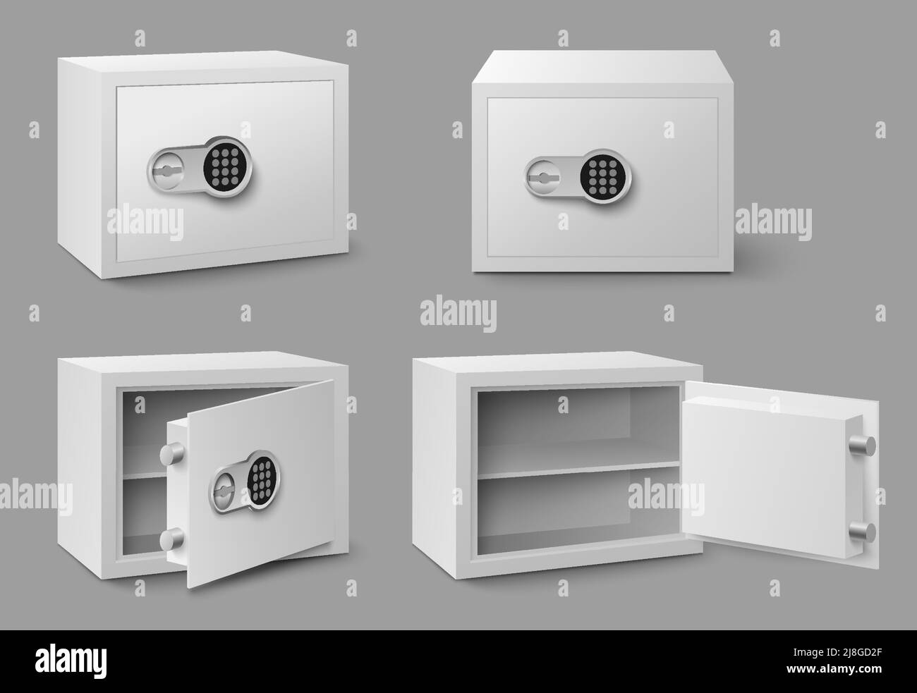 Office steel safe box realistic vector design Stock Vector Image & Art