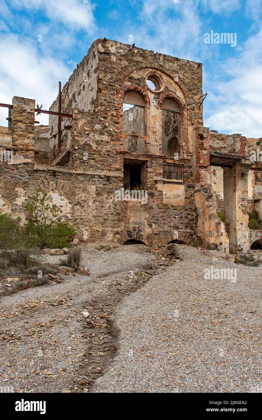 Abandoned Miniera di Naracauli (Laveria Brassey), Arbus, Sardinia, Italy Stock Photo