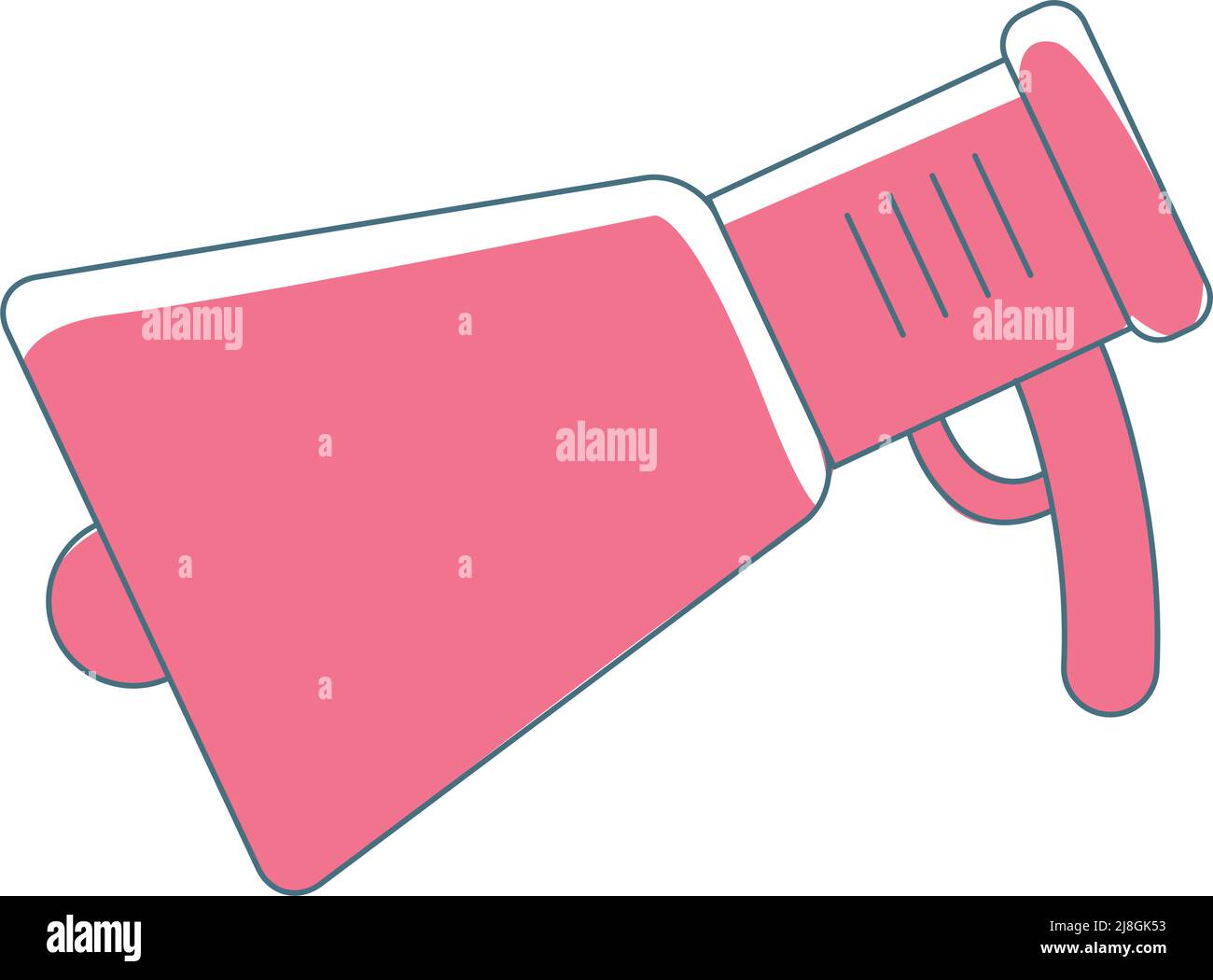 Loudspeaker semi flat color vector element Stock Vector