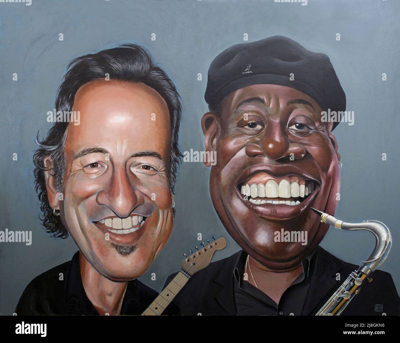 Bruce Springsteen and Clarence Clemons. Stock Photo
