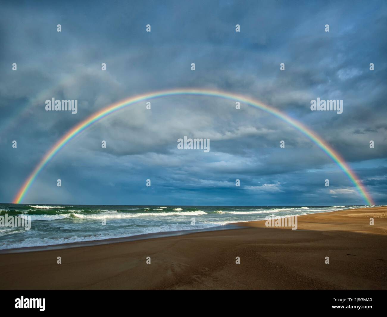 Double Rainbow. Stock Photo