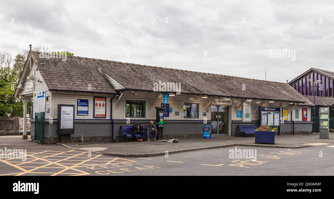 Windermere Railway station in Windermere,Lake District,England,UK Stock Photo