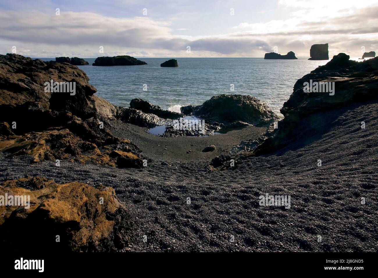 Black Beach, Iceland A. Stock Photo