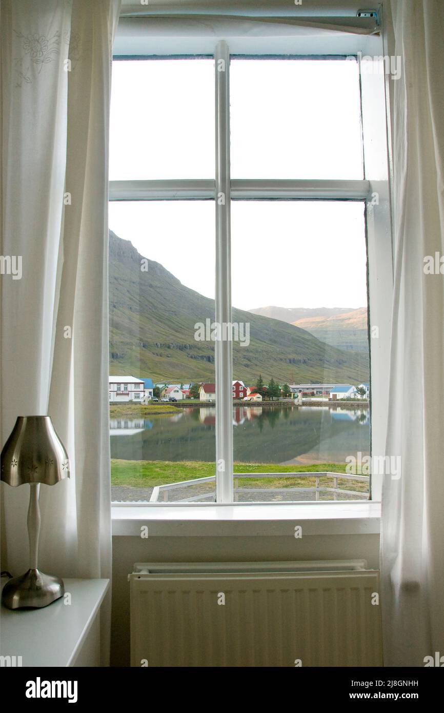 Hotel Room, Iceland. Stock Photo