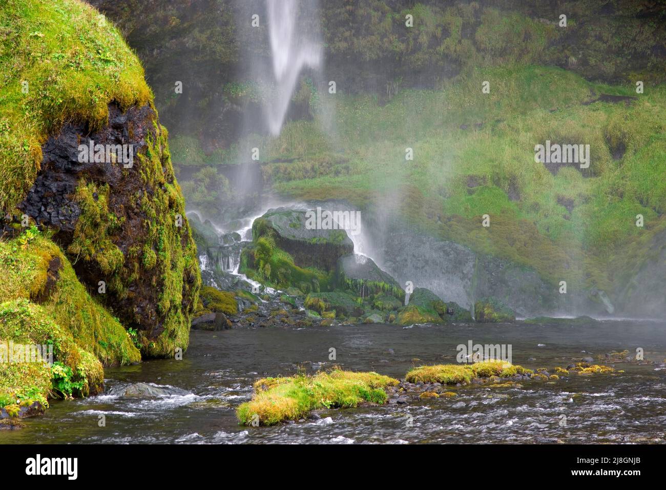 Seljalandfoss Falls B, Iceland. Stock Photo