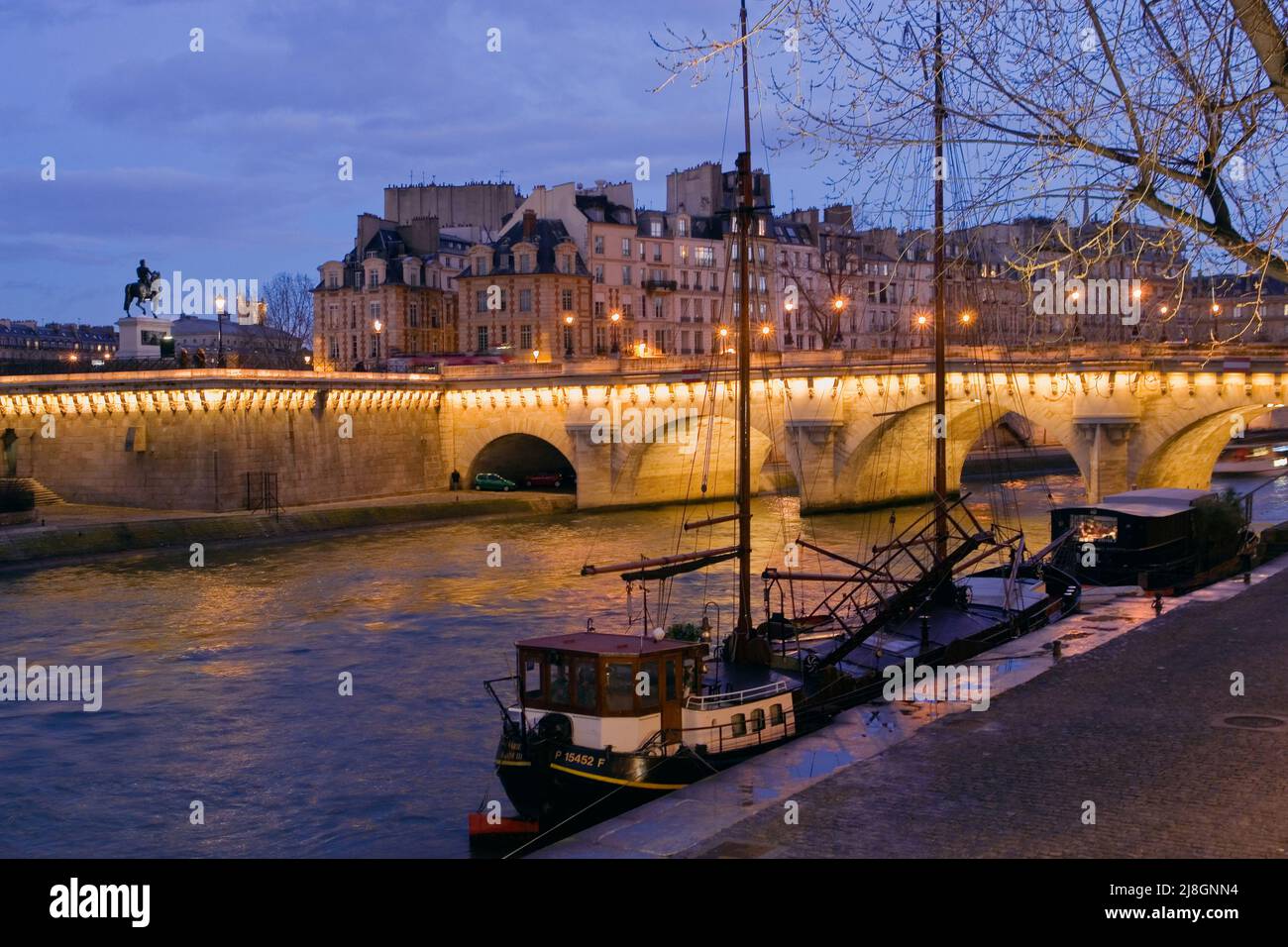 Along the Seine, Paris. Stock Photo
