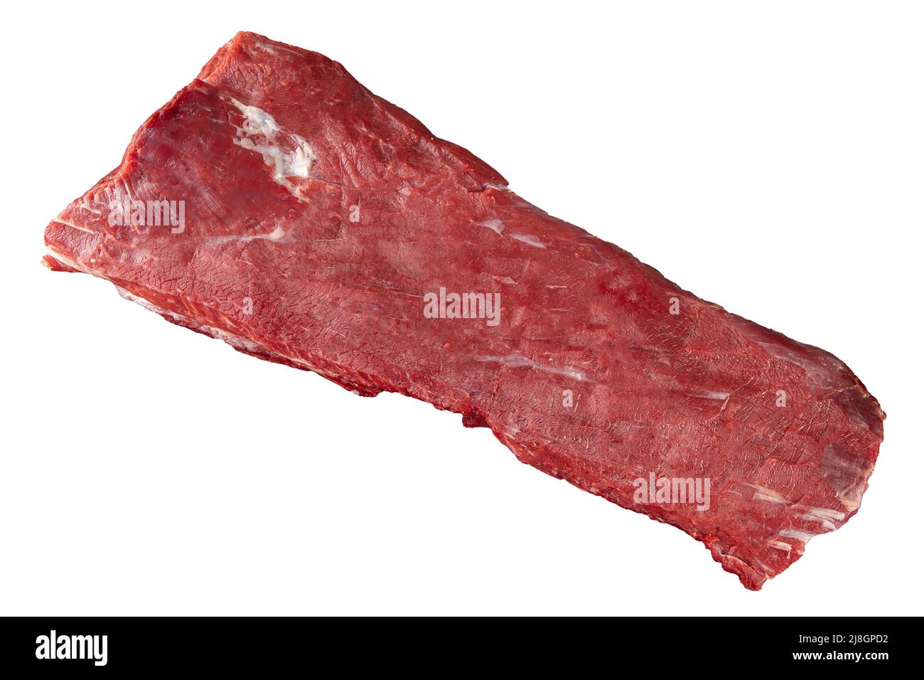 Isolated beef loin meat part on white background Stock Photo