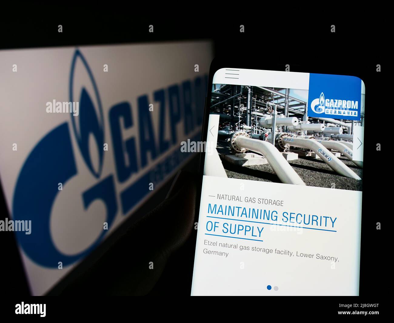 Gazprom logo hi-res stock photography and images - Alamy