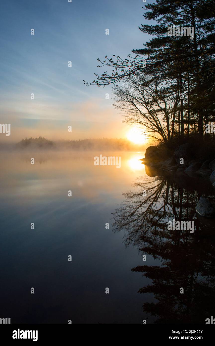 Sunrise over Irving Lake, NS Stock Photo Alamy