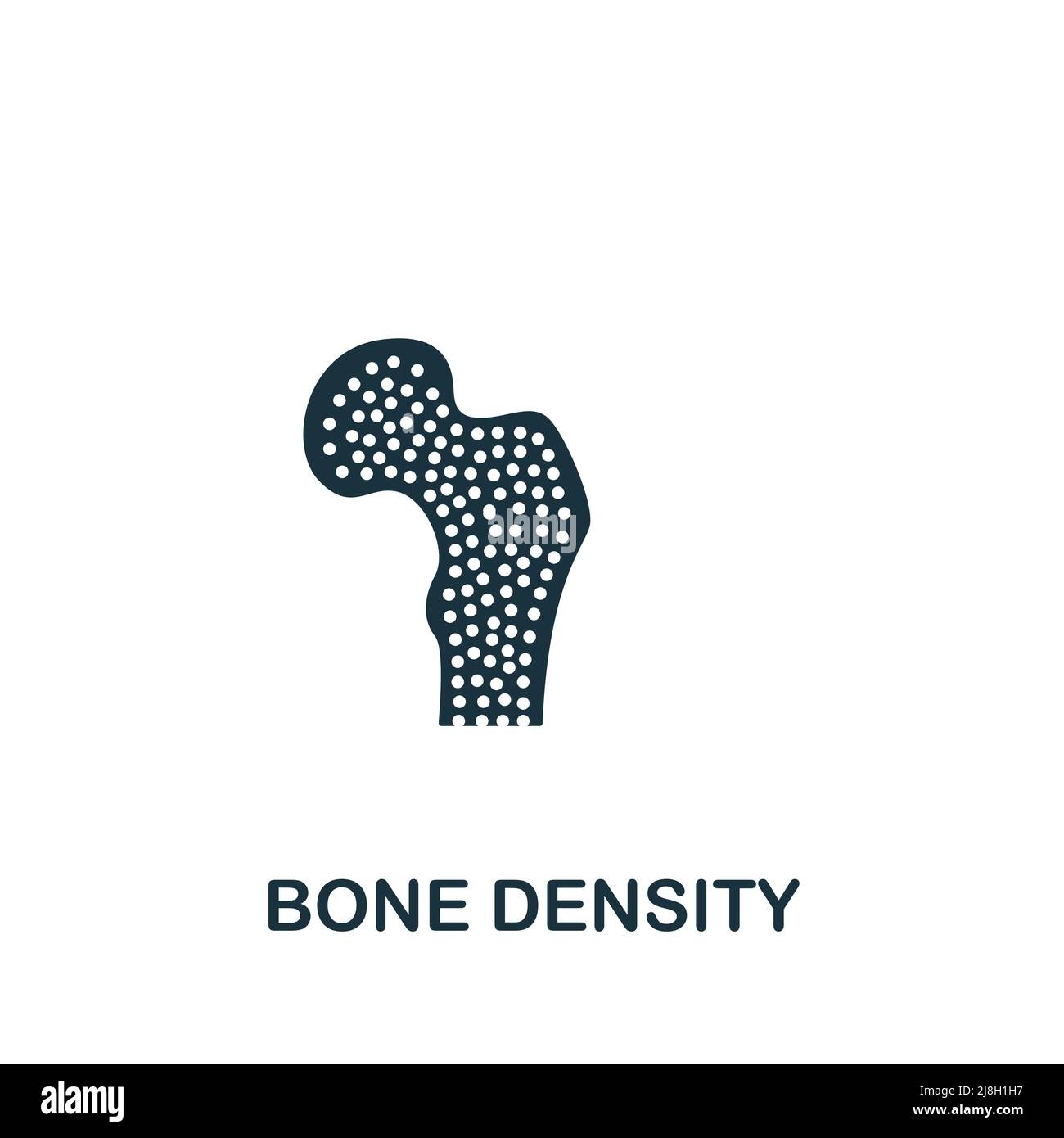 Bone Density icon. Monochrome simple Health Check icon for templates, web design and infographics Stock Vector