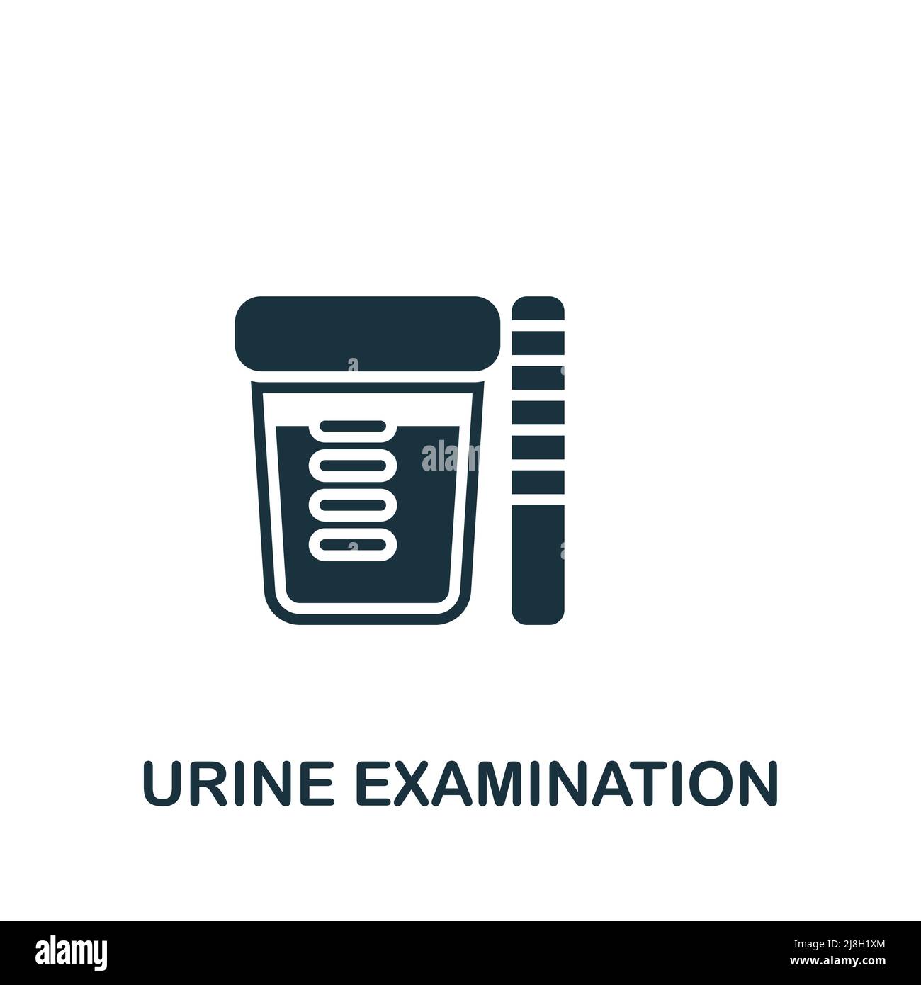 Urine Examination icon. Monochrome simple Health Check icon for ...