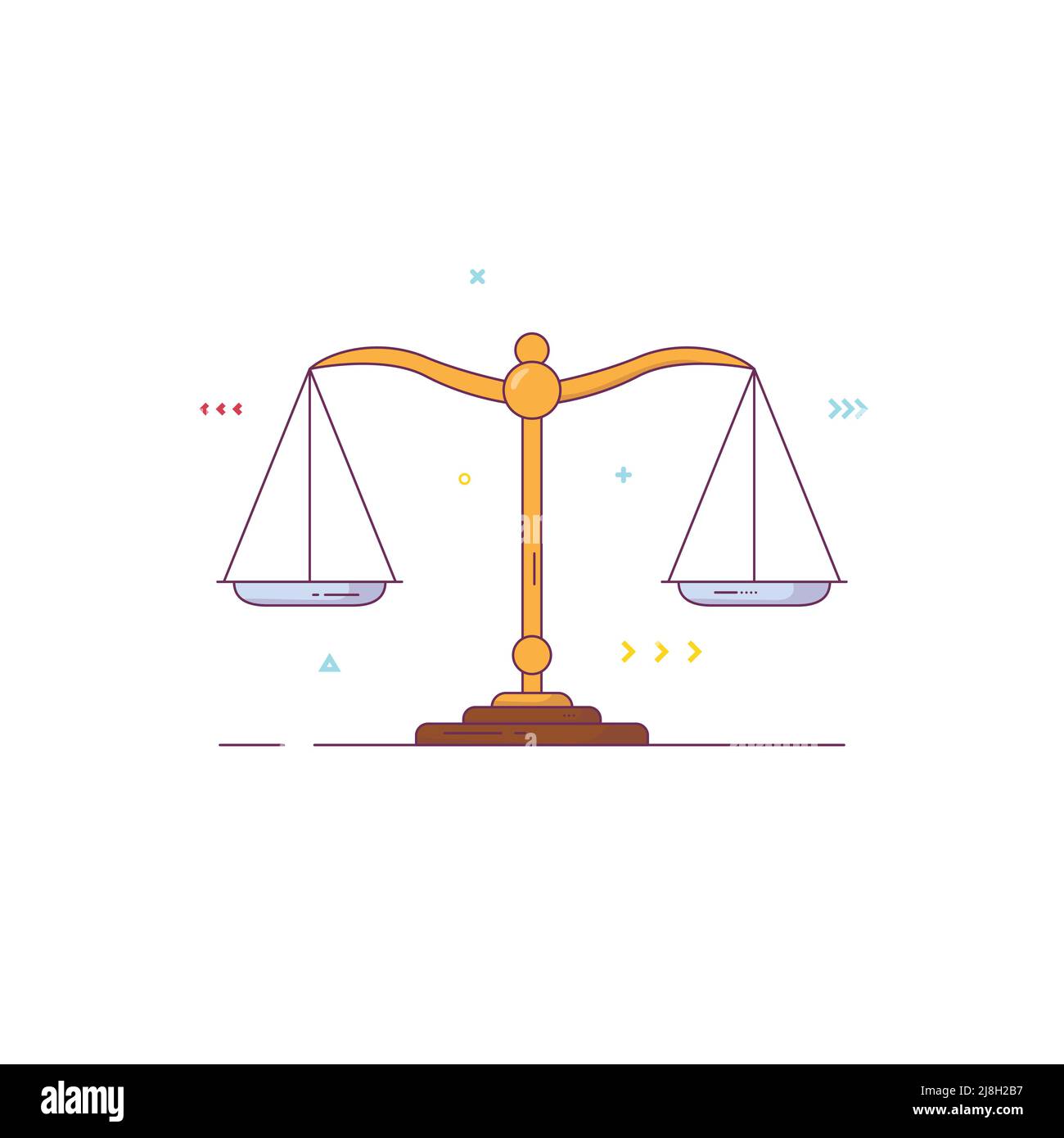 Scales line style Stock Vector