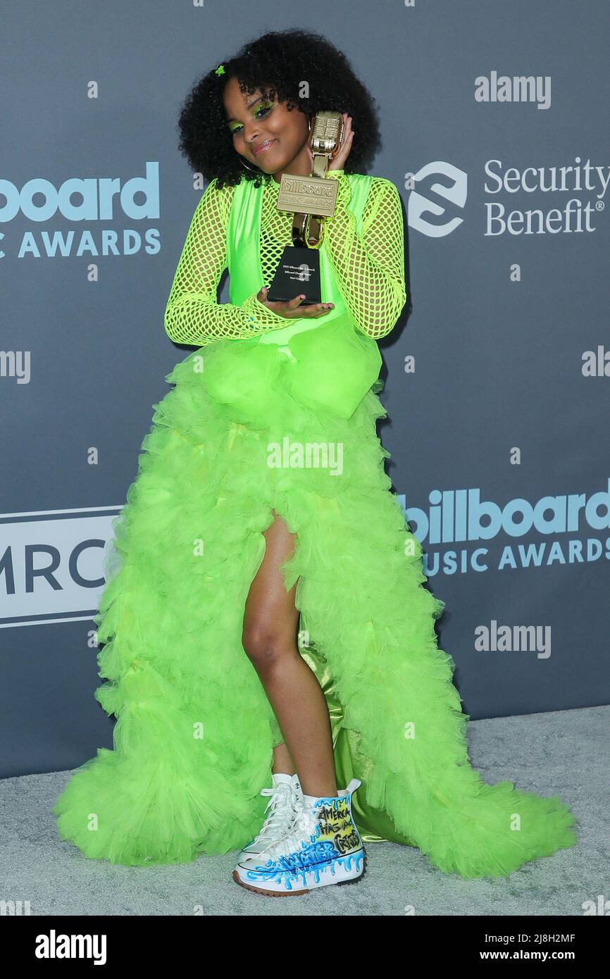 May 15, 2022, Las Vegas, Nevada, USA: Mari Copeny poses in the backstage press room during the 2022 Billboard Music Awards held at the MGM Grand Garden Arena on May 22, 2022. (Credit Image: © Debby Wong/ZUMA Press Wire) Stock Photo