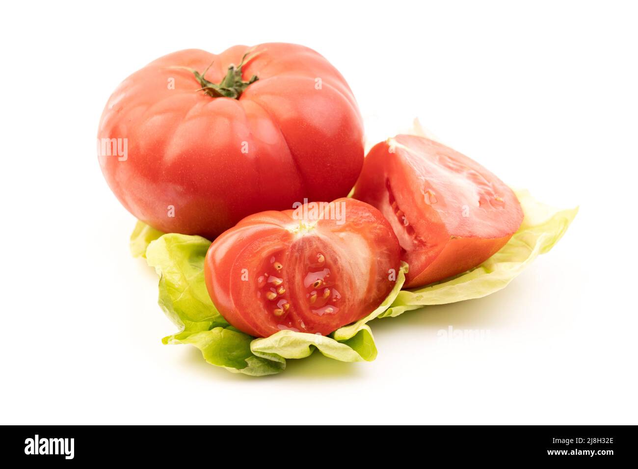 Fresh tomato isolated on white background. Stock Photo