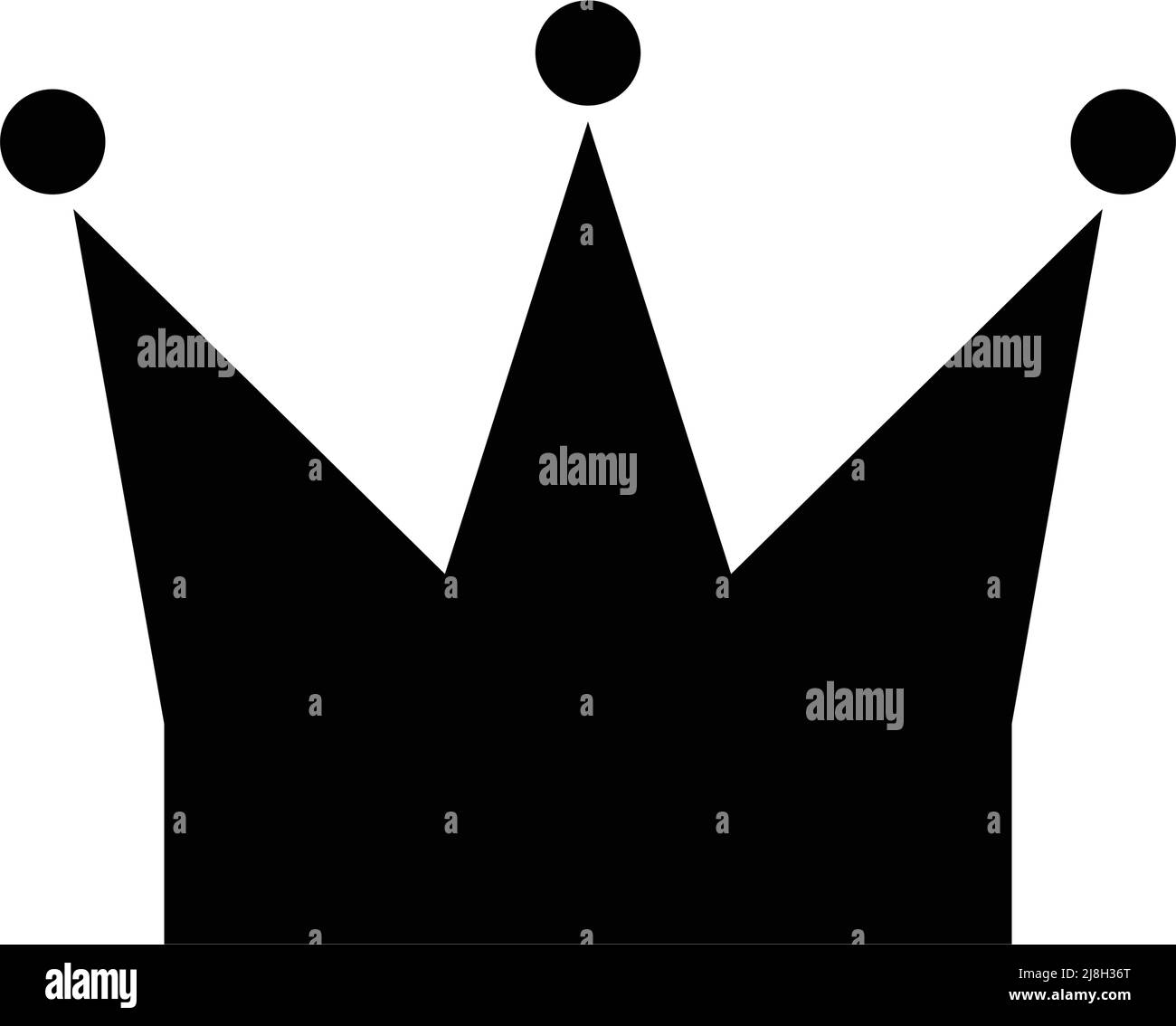 Silhouette icon of a crown. Editable vector. Stock Vector