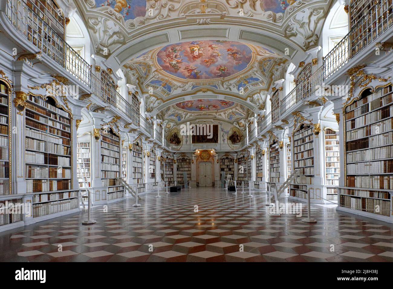 The gorgeous and artistic monastery library of Admont, Styria, Austria Stock Photo