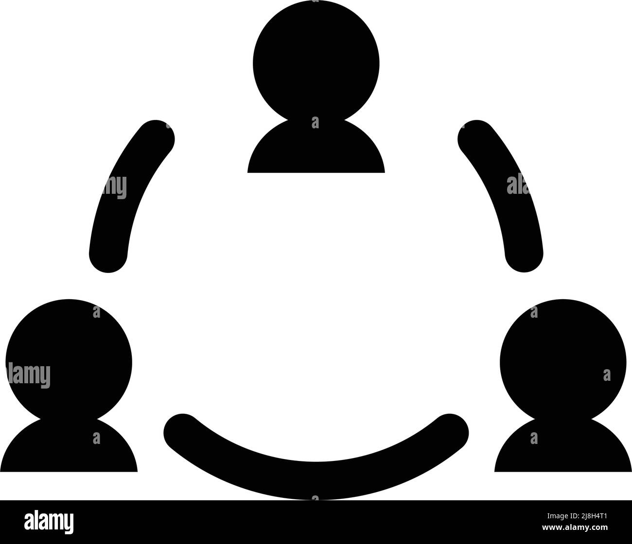 An icon of teamwork. Group and user icons. Editable vector Stock Vector ...