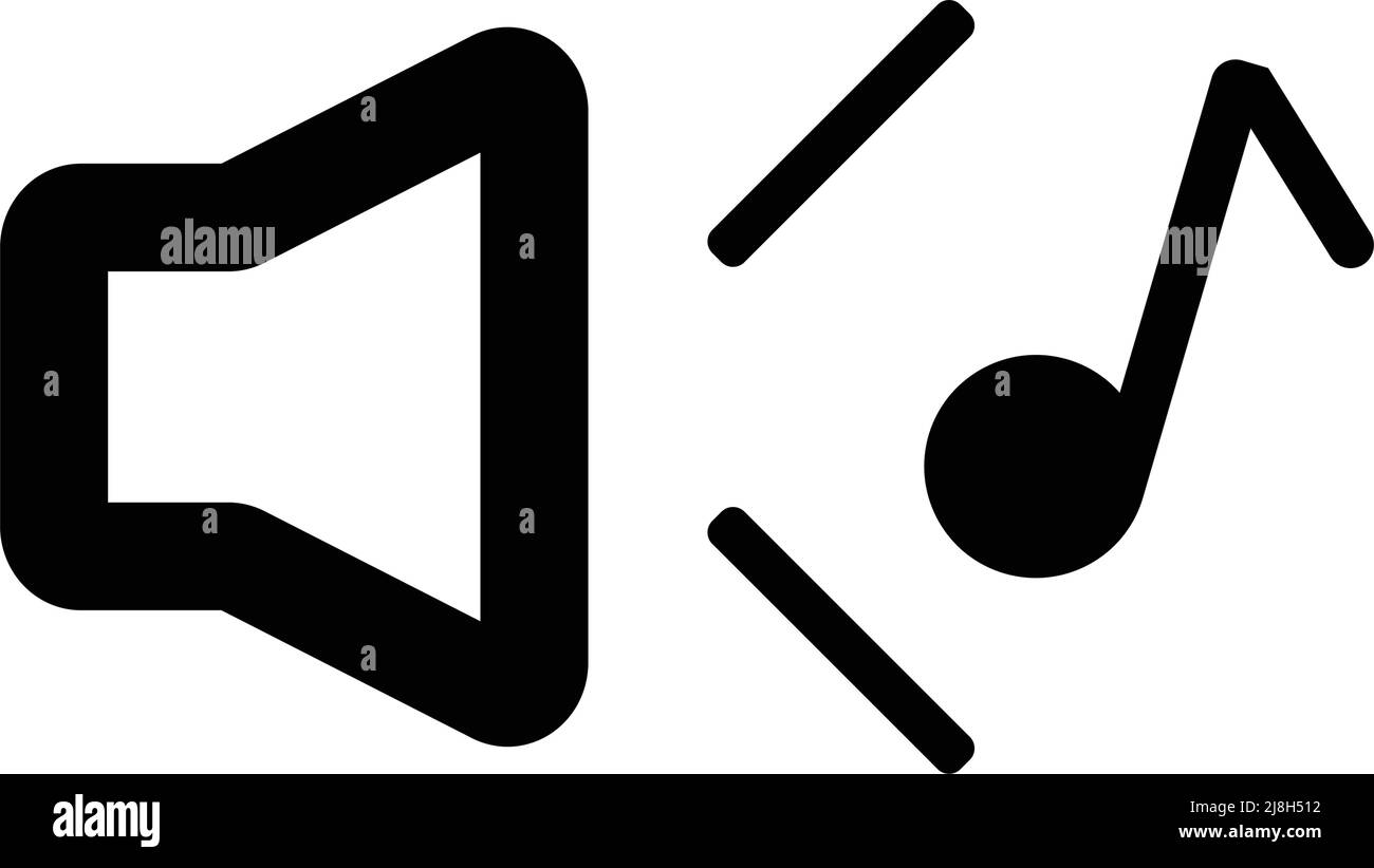Volume icons and musical note icons. Editable vector. Stock Vector