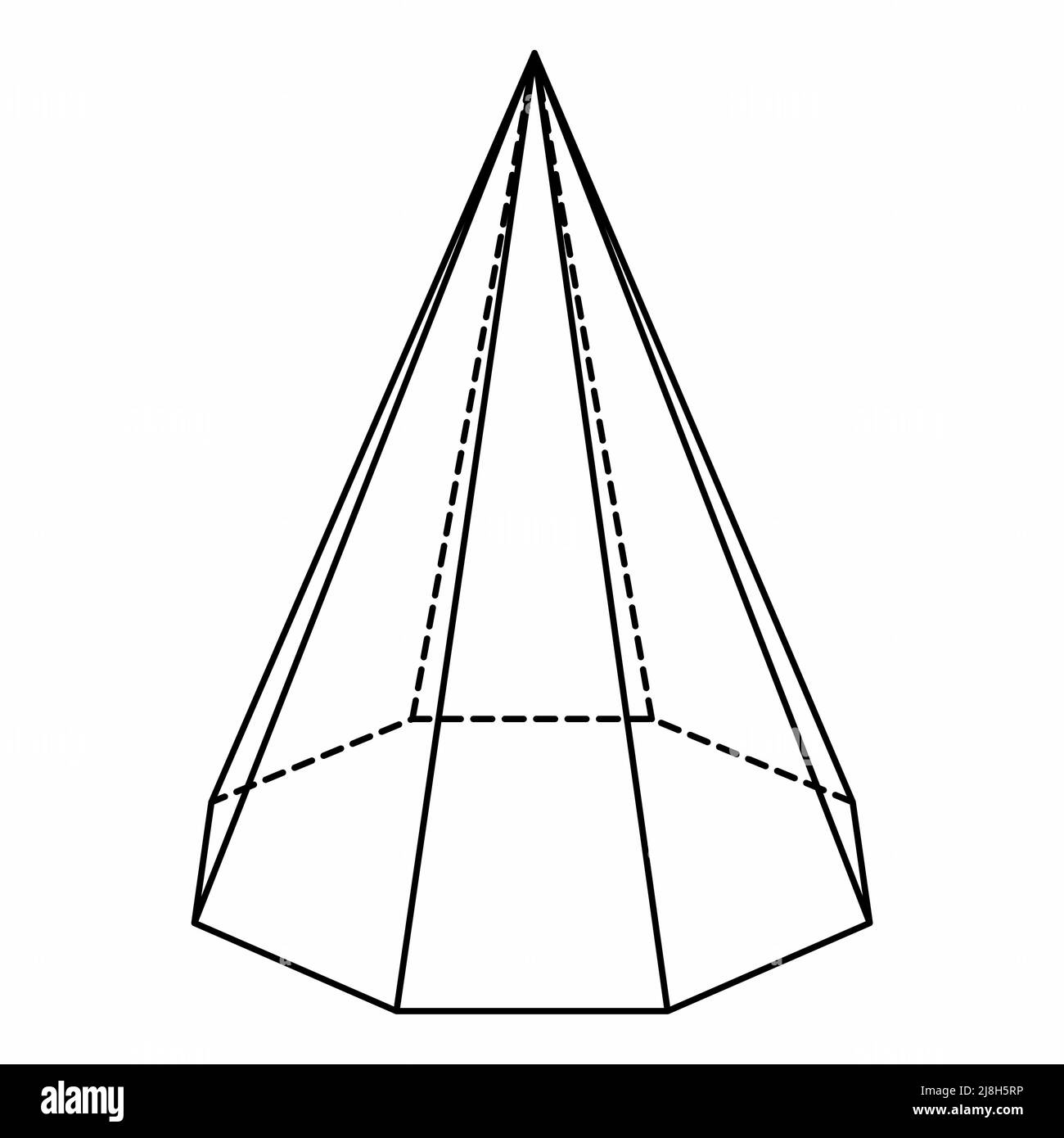Free net of hexagonal Pyramid