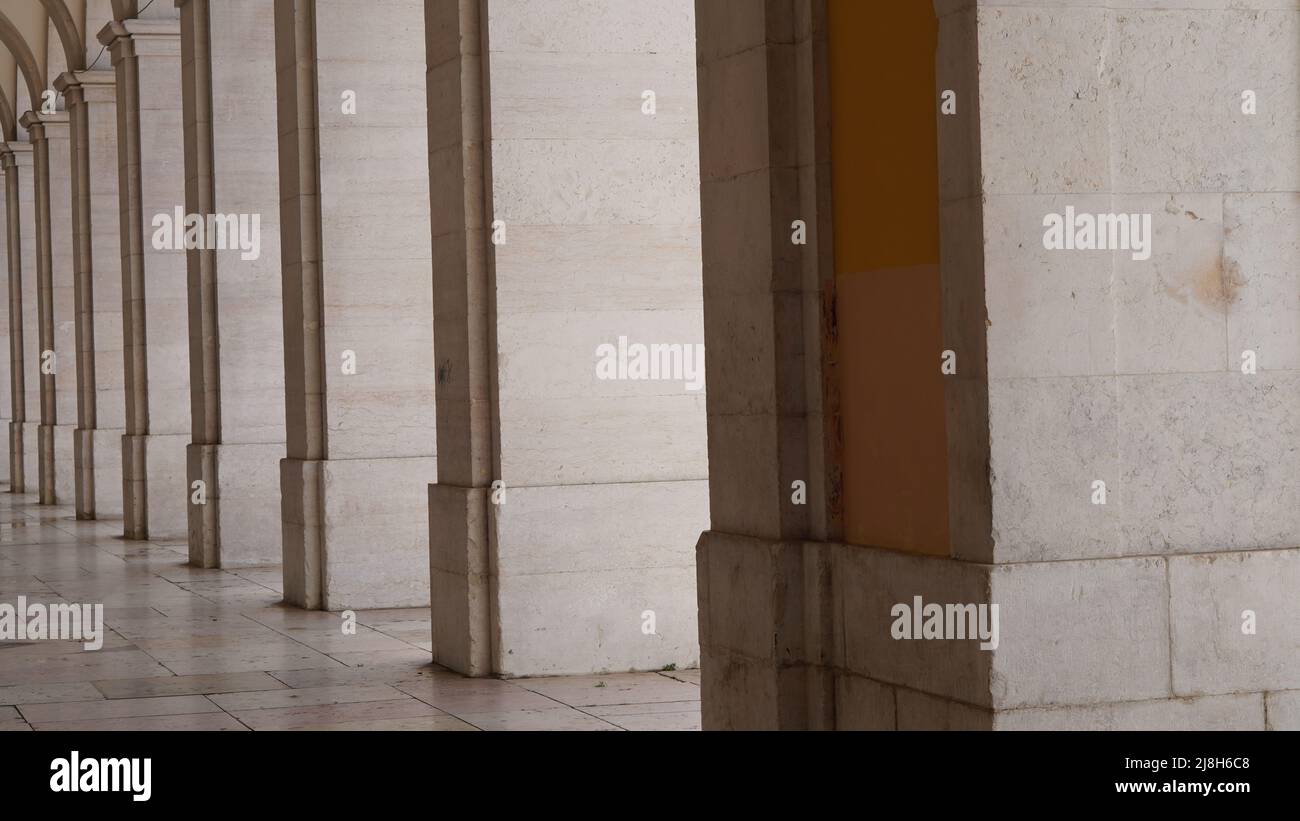 The most importante of the capital city of Portugal. Yhe commerce square, Lisbon. Stock Photo