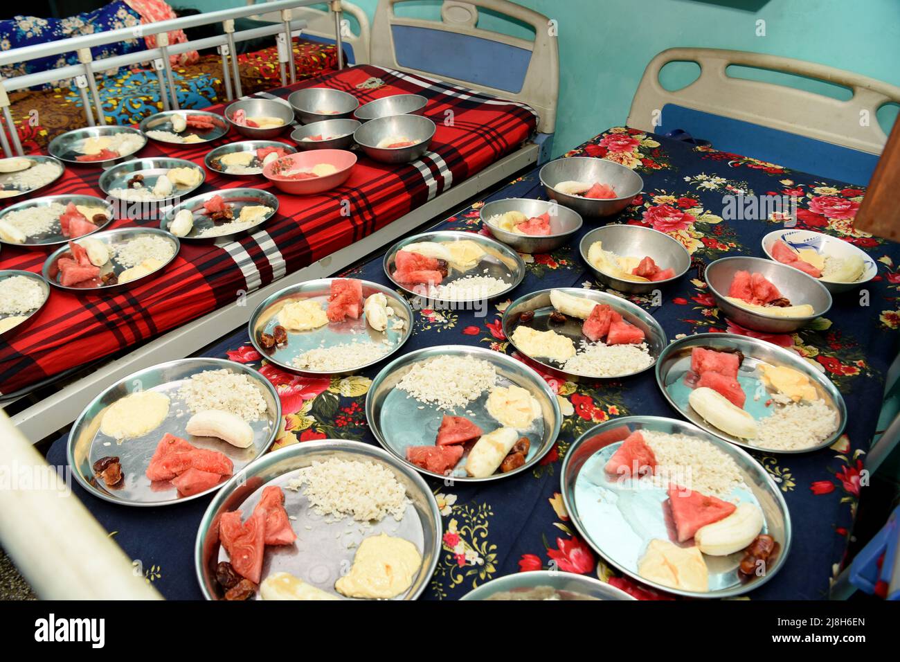 Prepared food seen for elderly people at an Elderly Rehabilitation