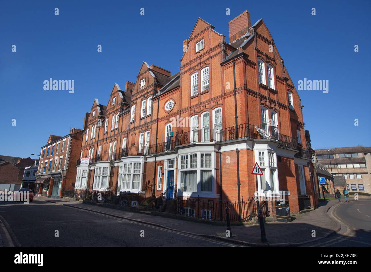 Houses on ST Giles Terrace in Northampton in the UK Stock Photo Alamy