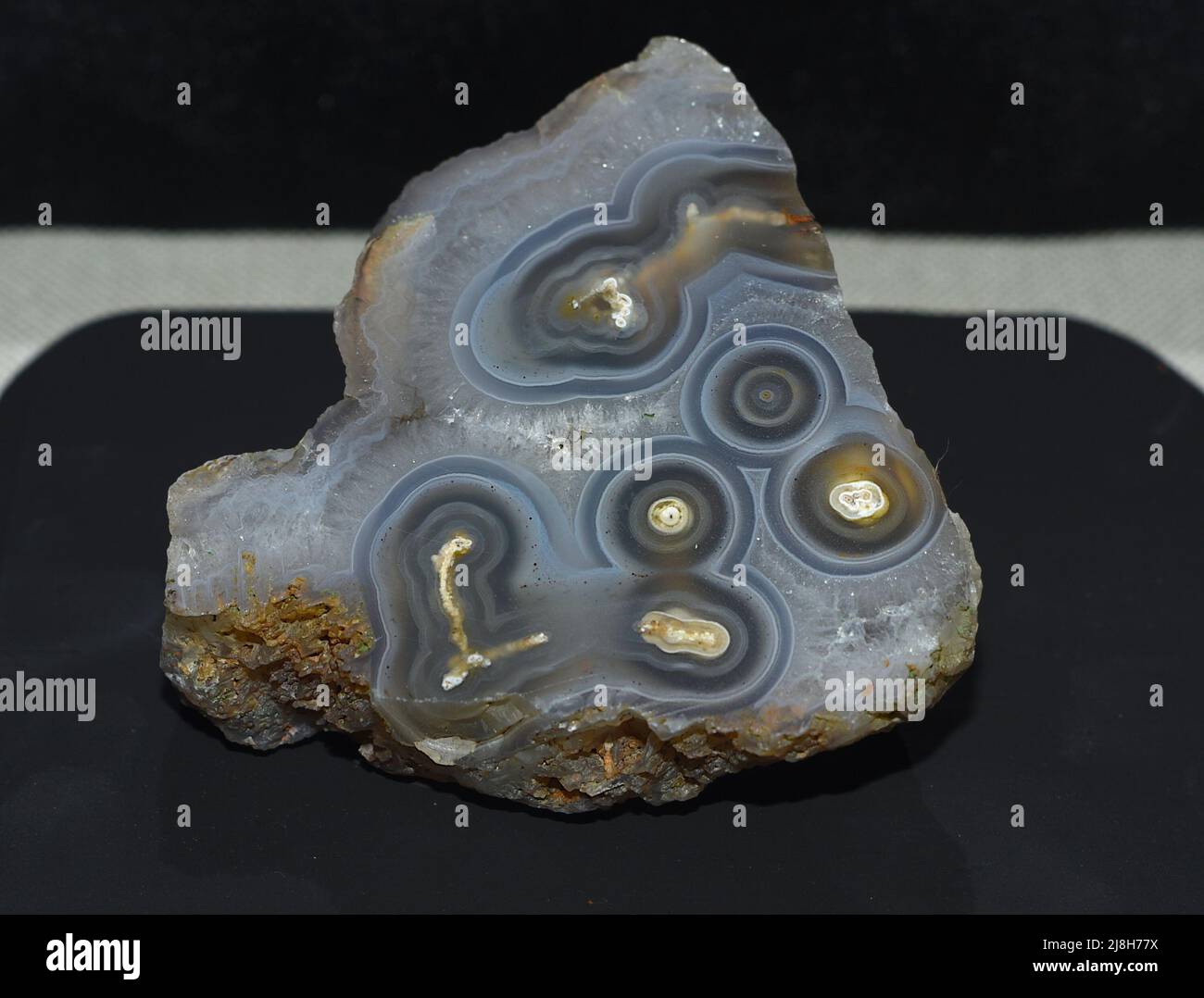 Agate mineral (Chalcedony variety). Found in Mongolia Stock Photo