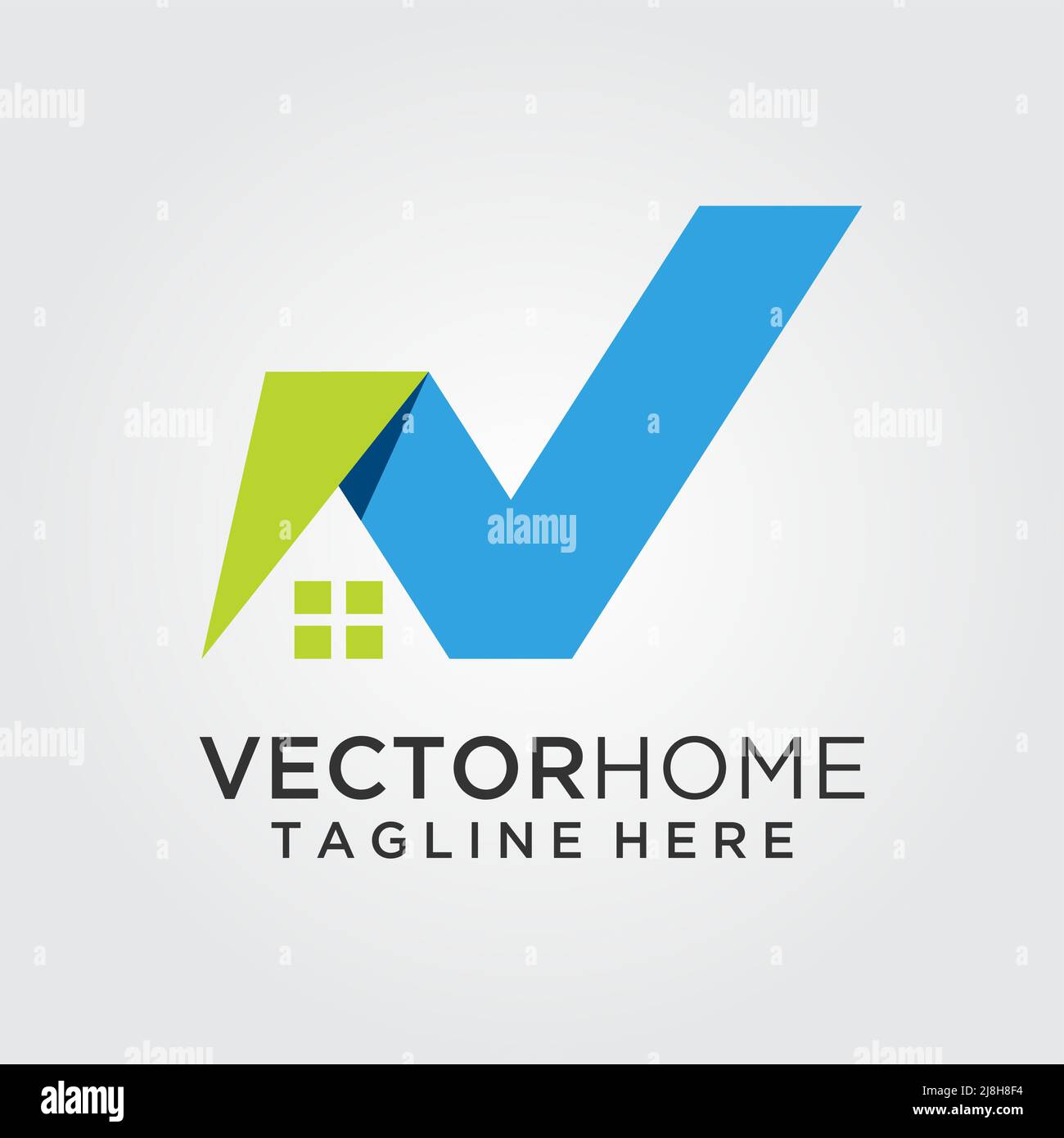 Letter V home logo design Stock Vector Image & Art - Alamy