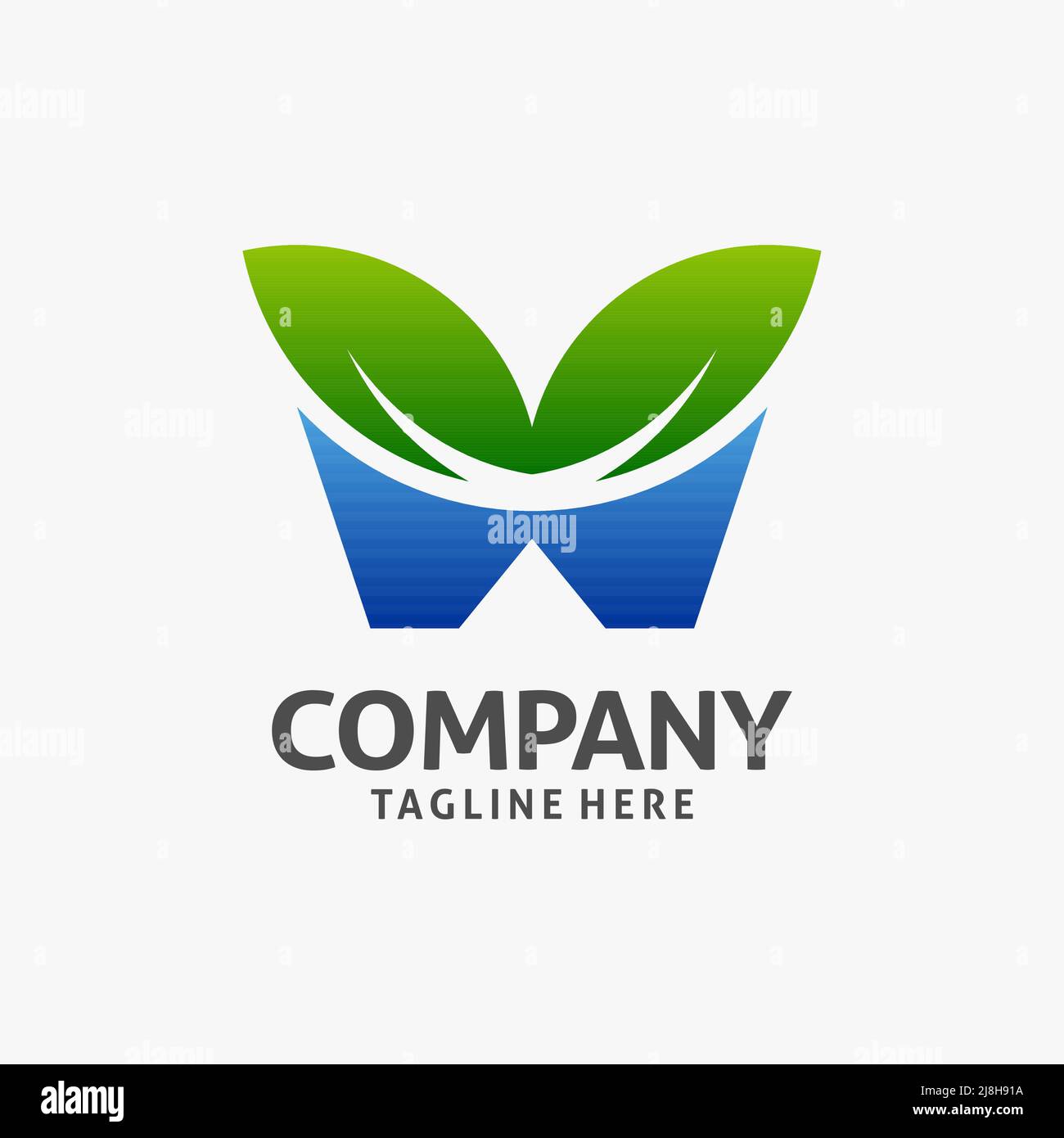 Letter W leaf logo design Stock Vector Image & Art - Alamy