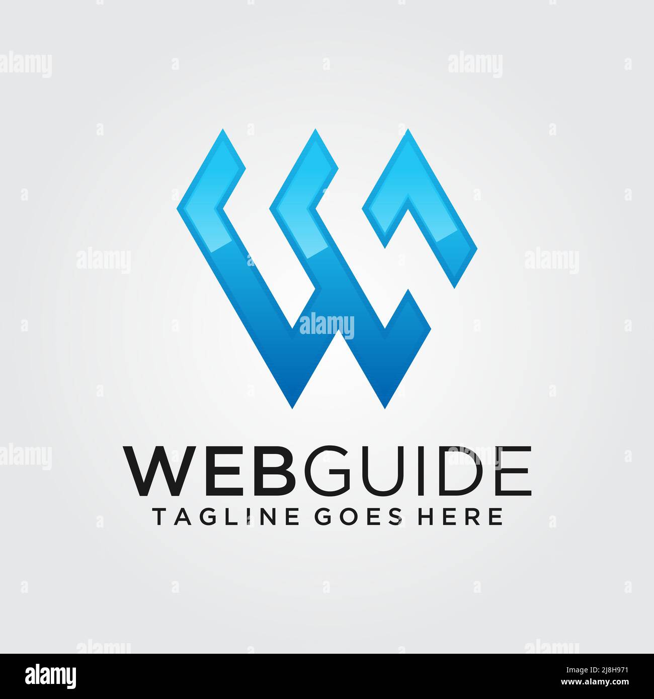 Letter WG logo design Stock Vector