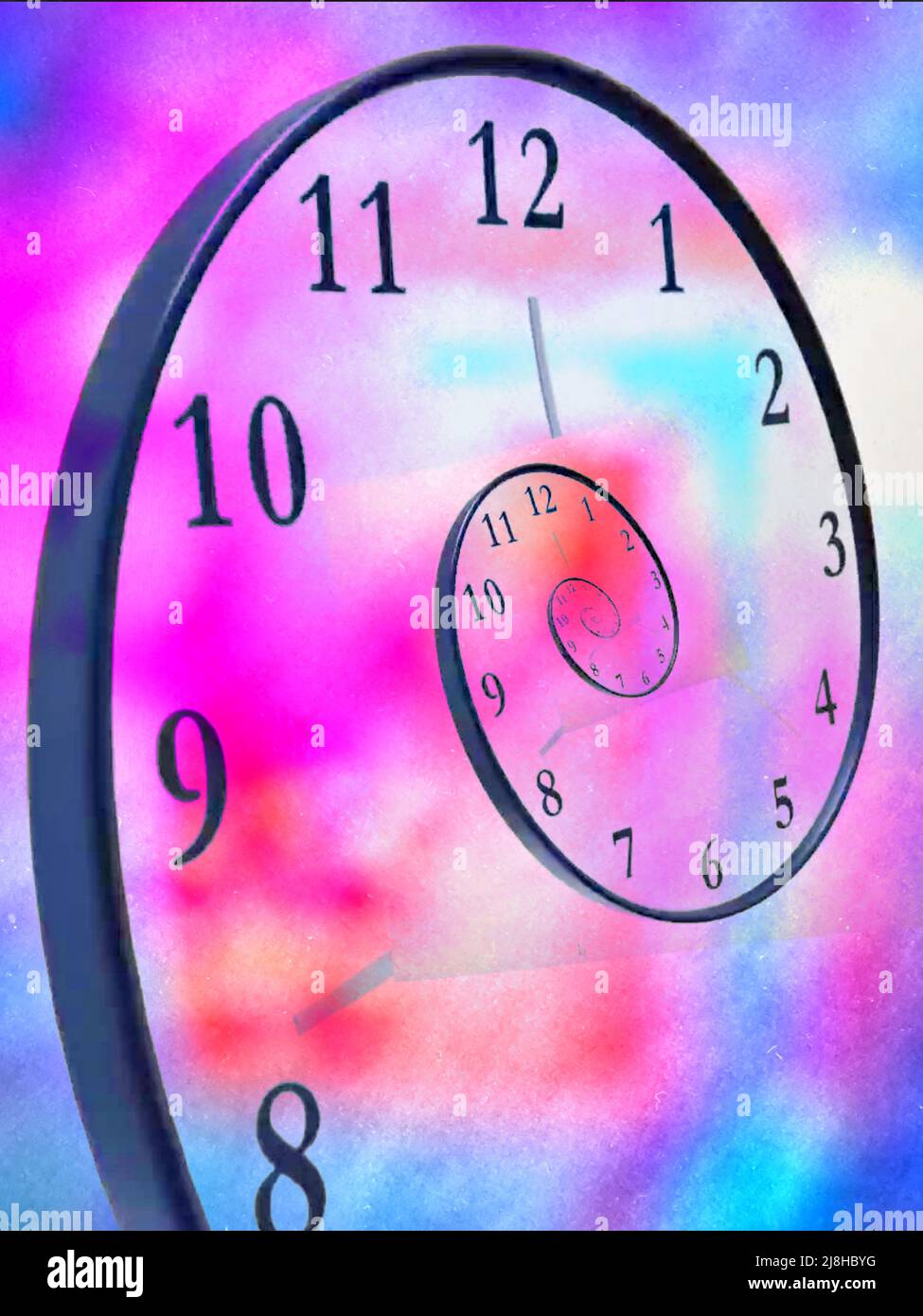 Numeral clock spiral hi-res stock photography and images - Alamy