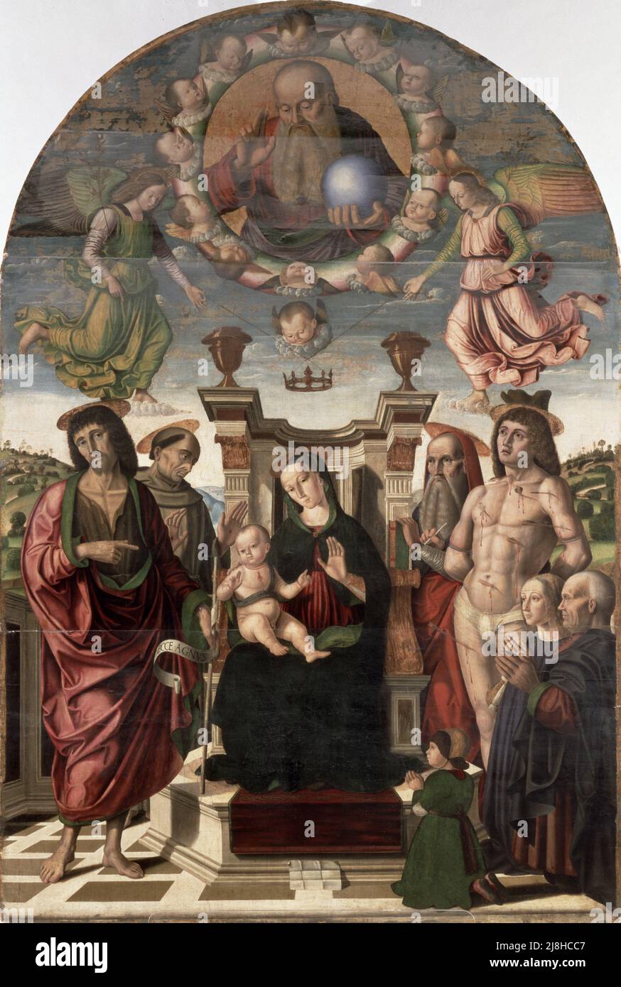 The Birth of St. John the Baptist by Bugiardini, Giuliano (1475-1554); Galleria e Museo Estense, Modena, Italy; Italian,  out of copyright. Stock Photo