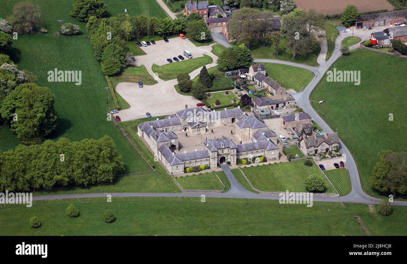 aerial view of Aske Stables, Richmond, North Yorkshire Stock Photo