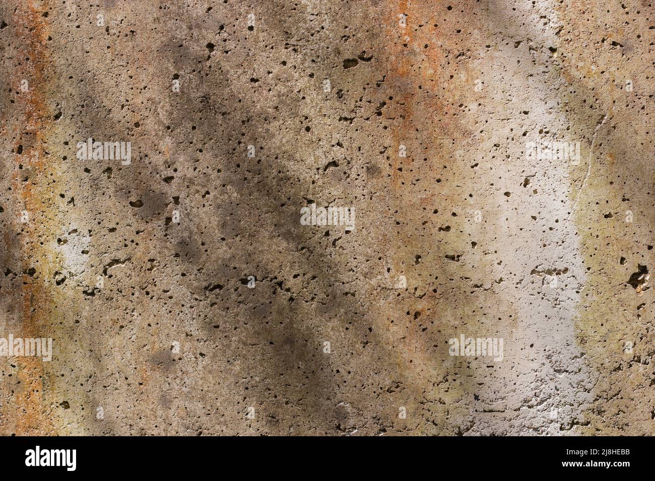 Dirty gray concrete background. Weathered, old grey cement concrete texture. Top view. Stock Photo