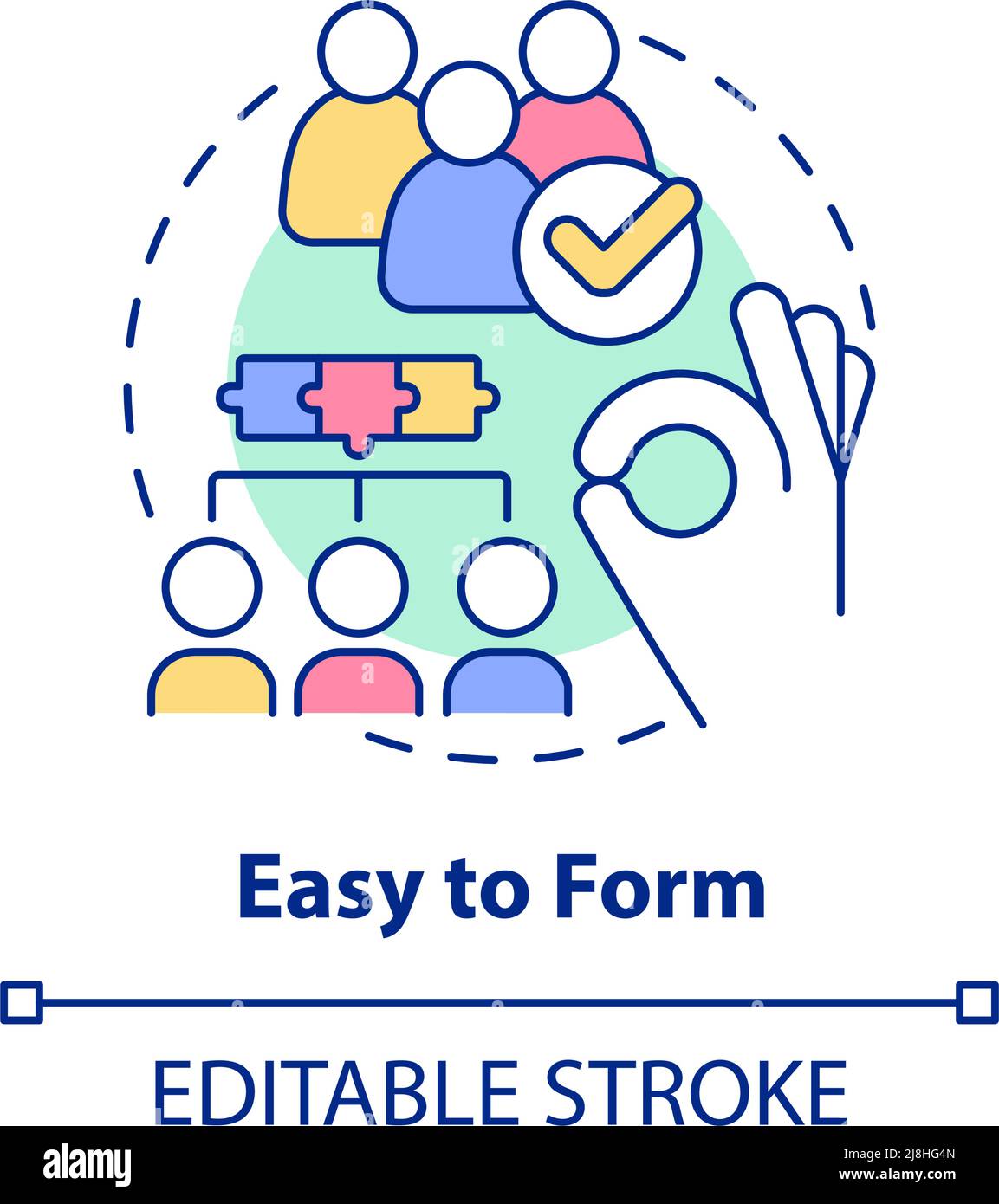 Easy to form concept icon Stock Vector Image & Art - Alamy