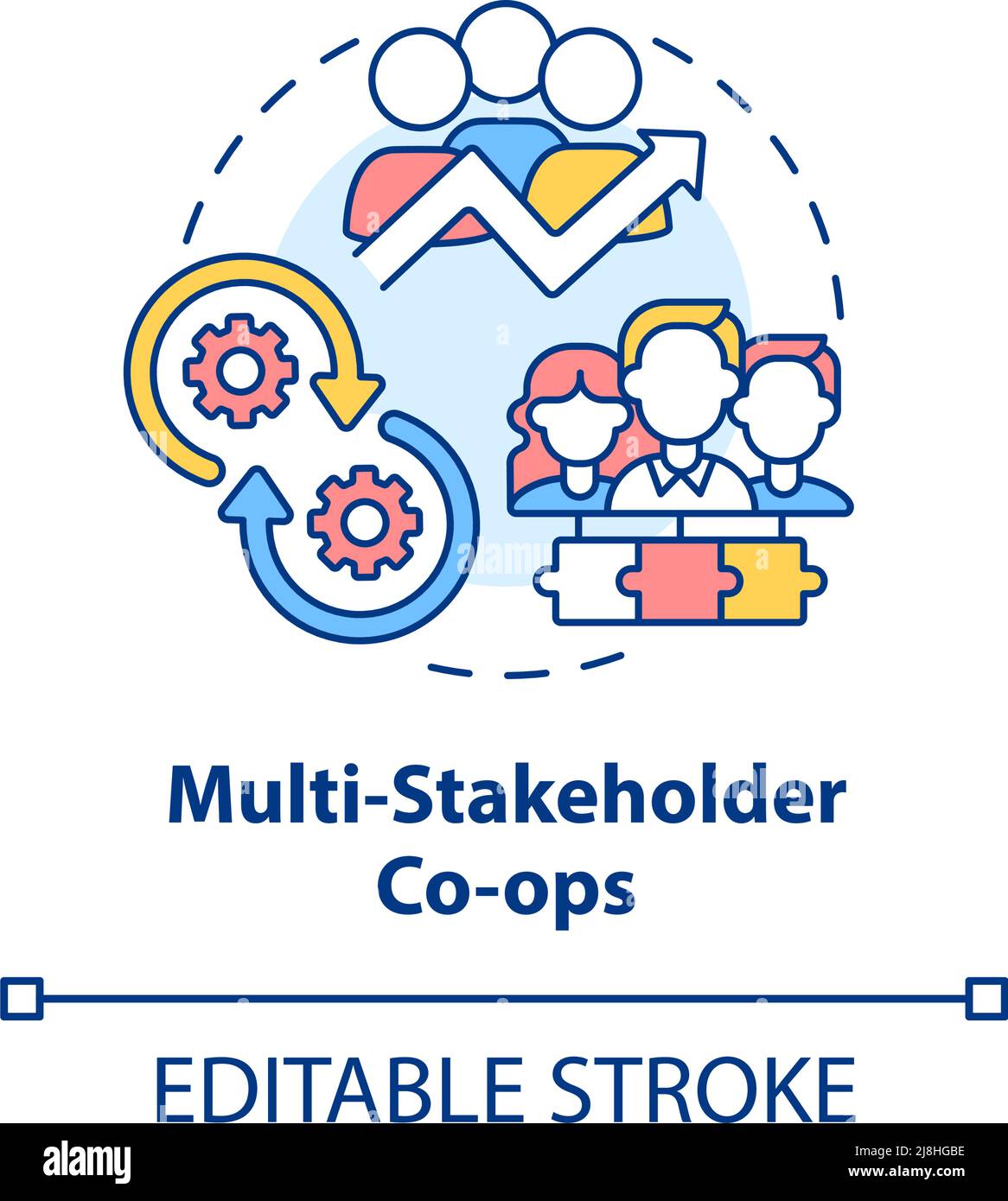 Multi-stakeholder co-ops concept icon Stock Vector Image & Art - Alamy
