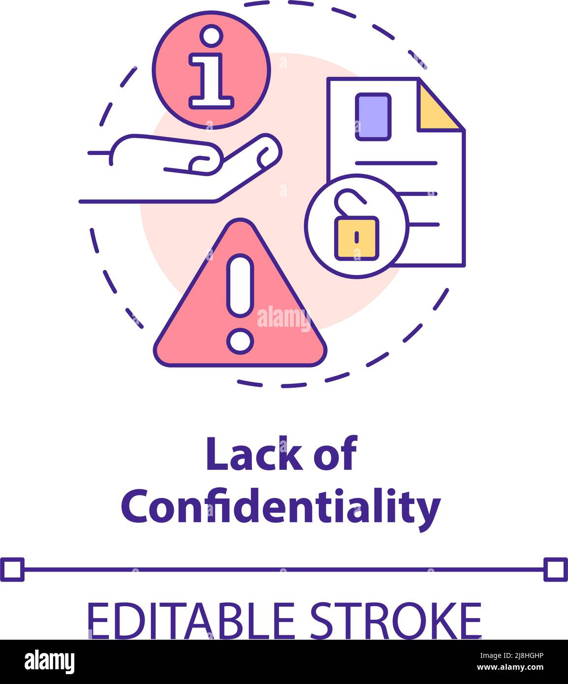 Lack of confidentiality concept icon Stock Vector Image & Art Alamy