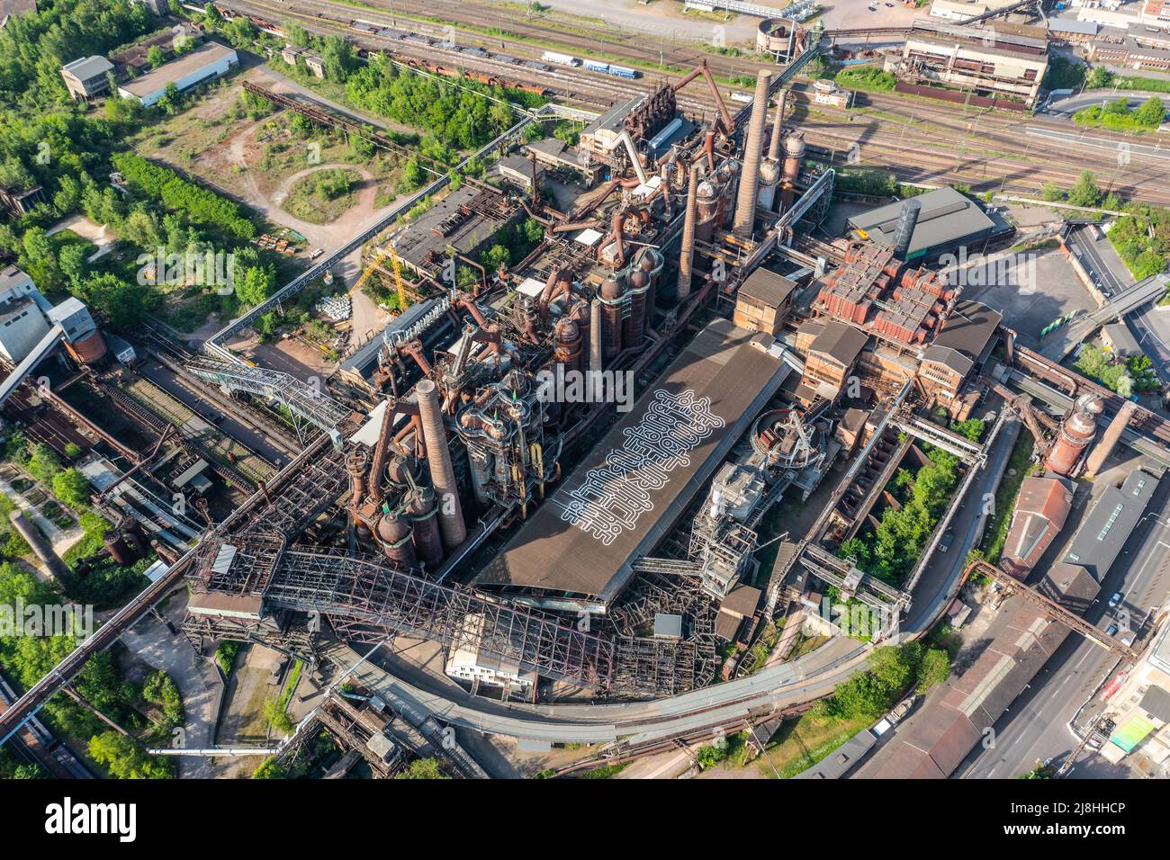 Völklingen Ironworks or Weltkulturerbe Völklinger Hütte, historic iron