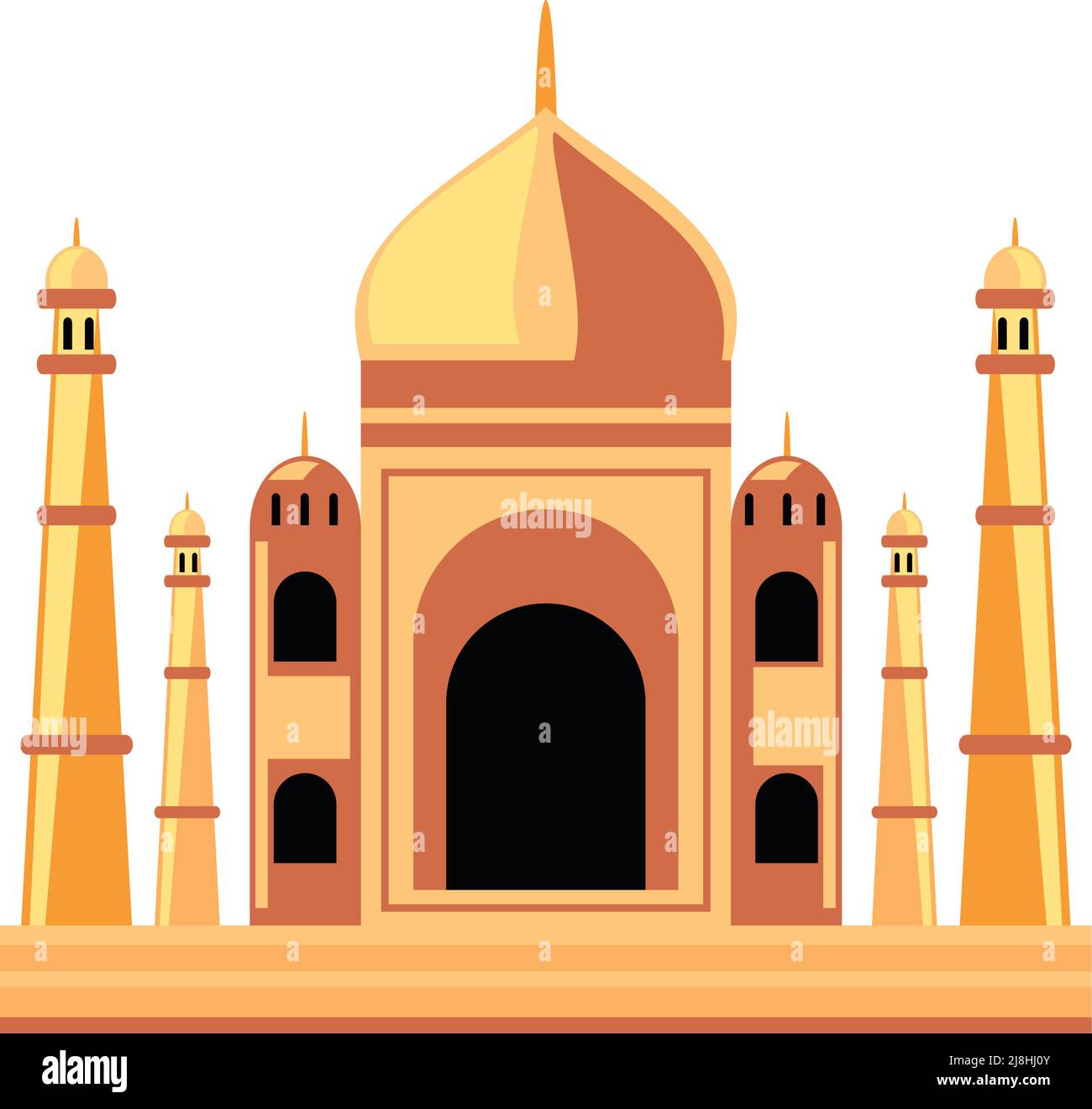 Taj Mahal landmark Stock Vector Image & Art - Alamy