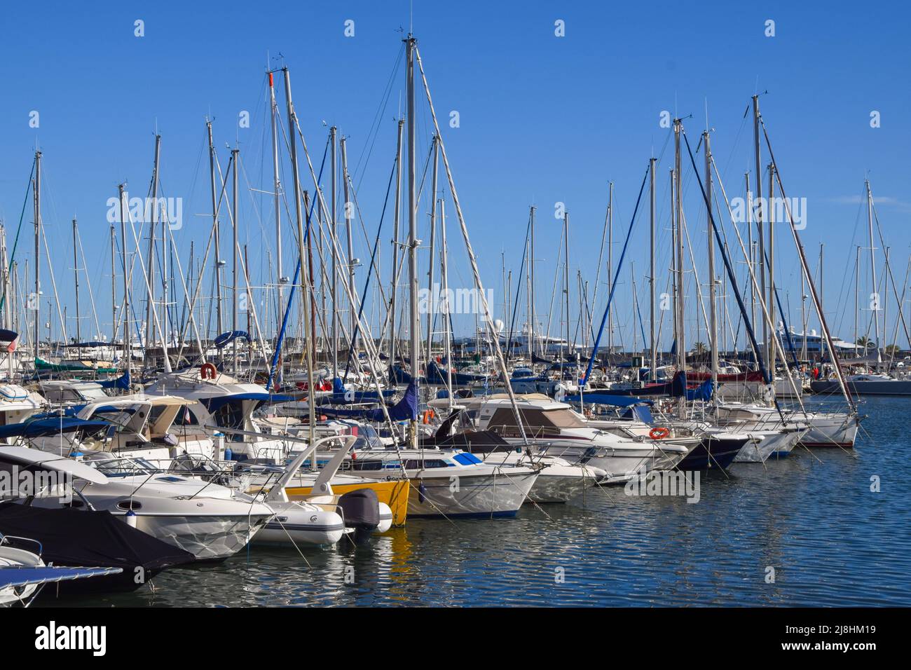 Boats in Golfe Juan marina, South of France Stock Photo