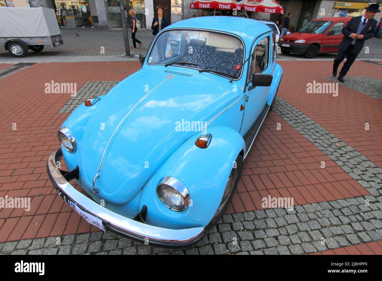 BYTOM, POLAND - SEPTEMBER 12, 2015: Classic Volkswagen Beetle during 12th Historic Vehicle Rally in Bytom. The annual vehicle parade is one of main ev Stock Photo