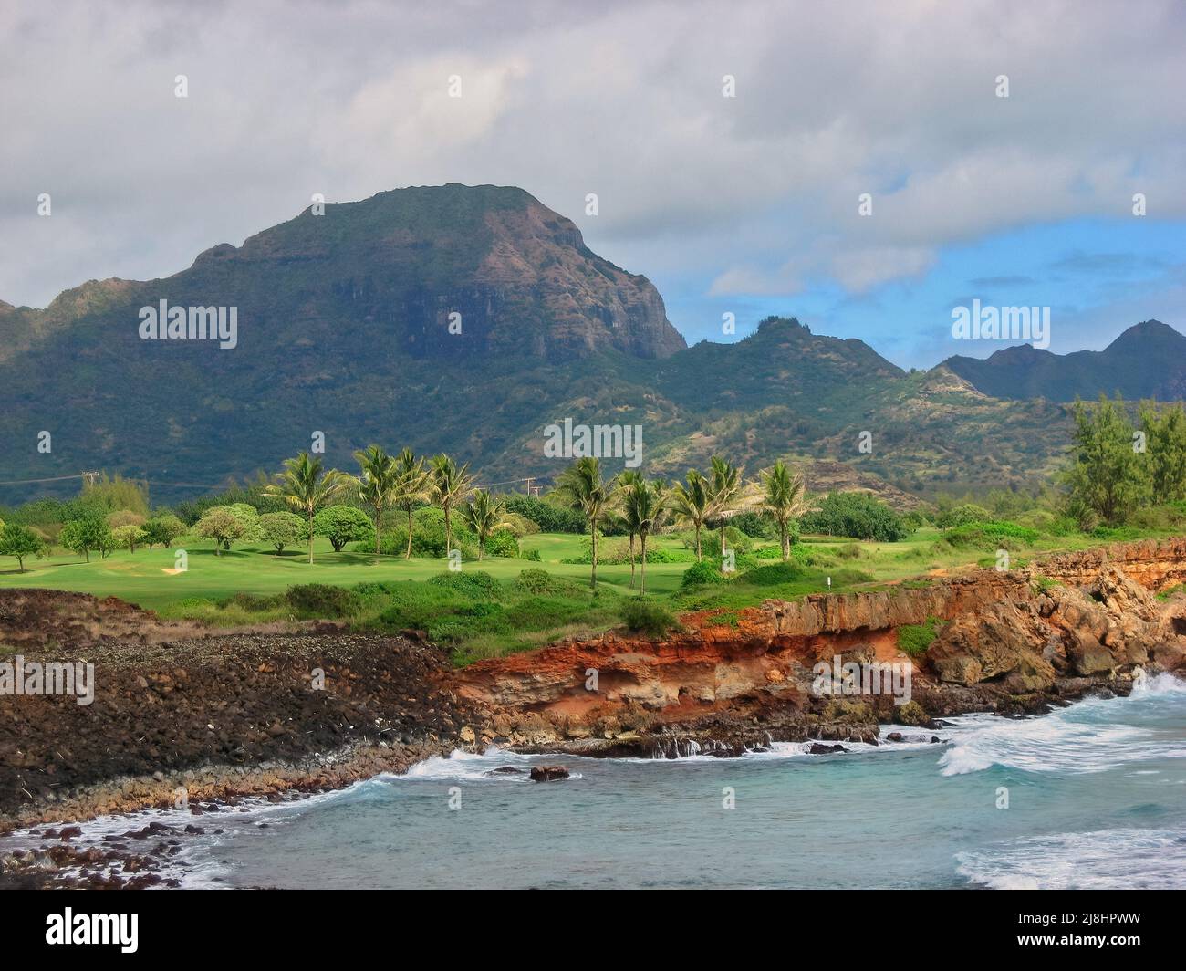 Cliff and Ocean Views along Maha'ulepu Heritage Trail between ...