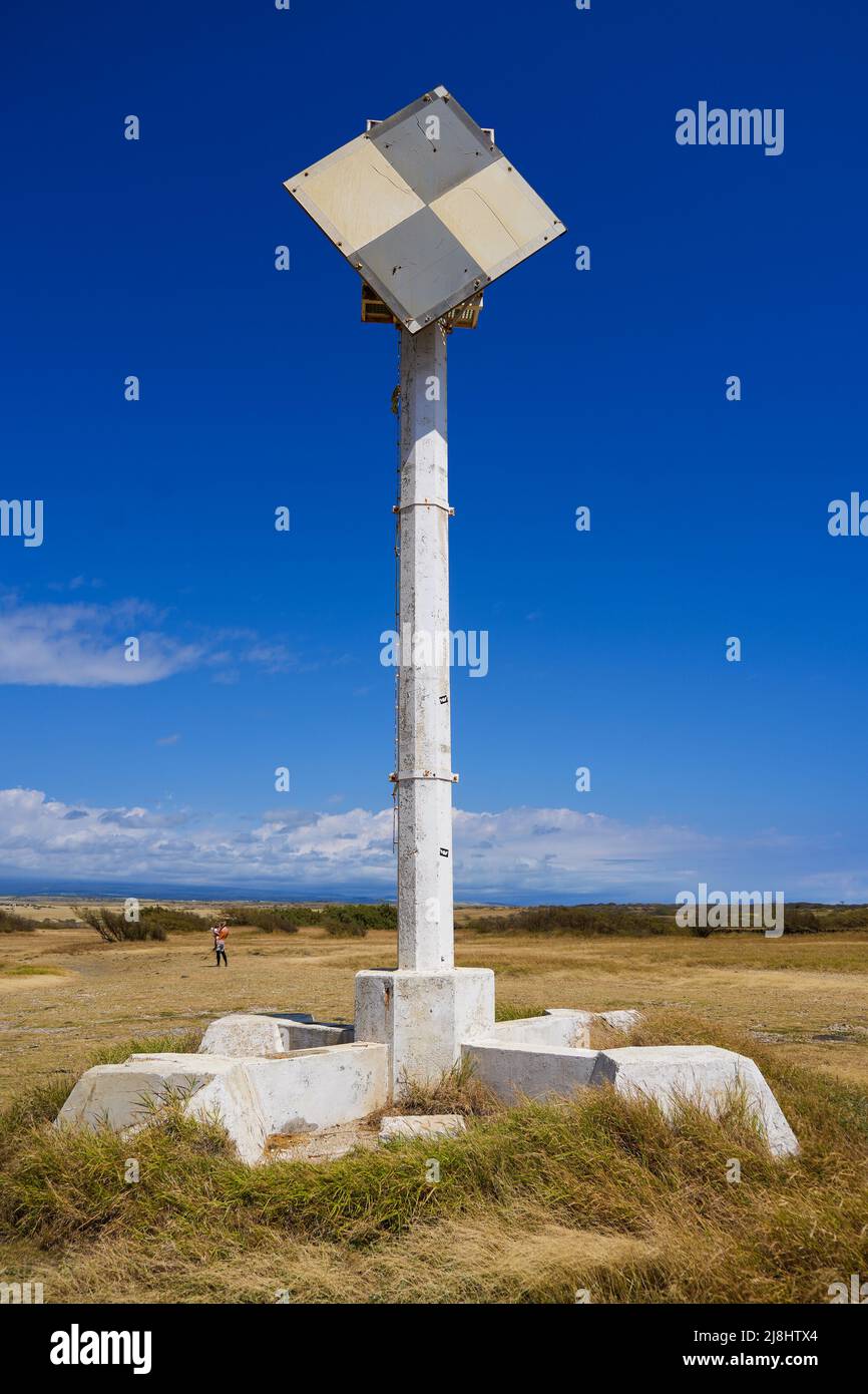 South Point Historical Lighthouse on the Big Island of Hawaii Beacon and radio transmitter for