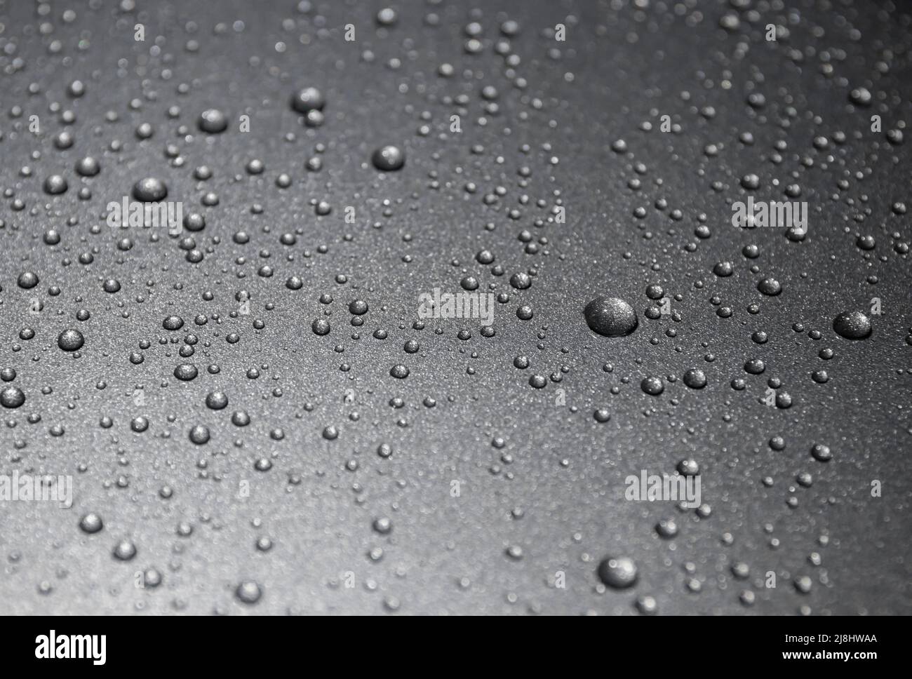 water drops on black background close up Stock Photo