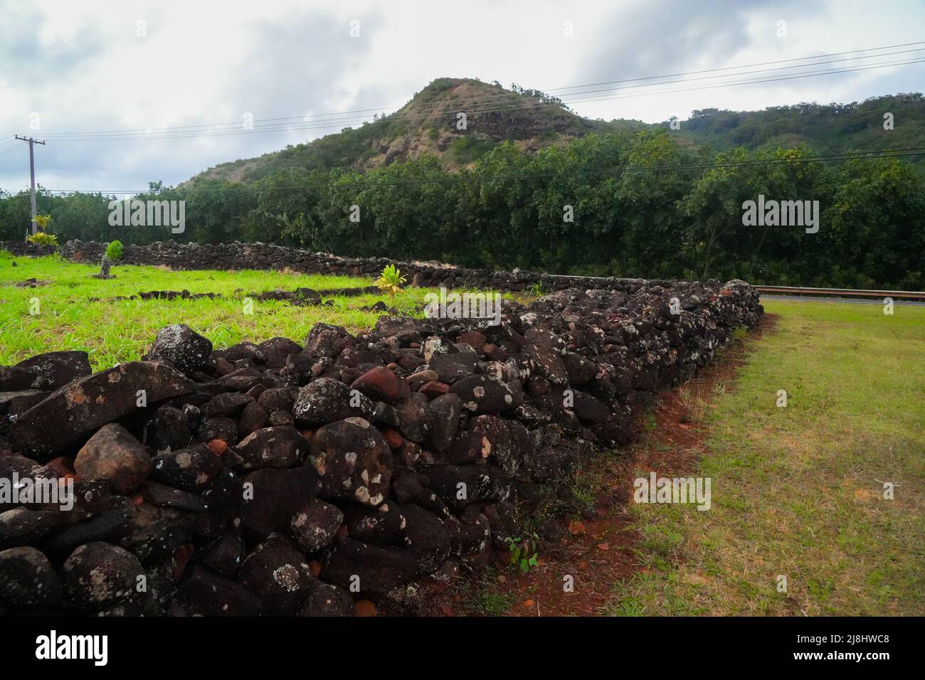 Poliahu Heiau along the Wailua Heritage Trail near Lihue on Kauai