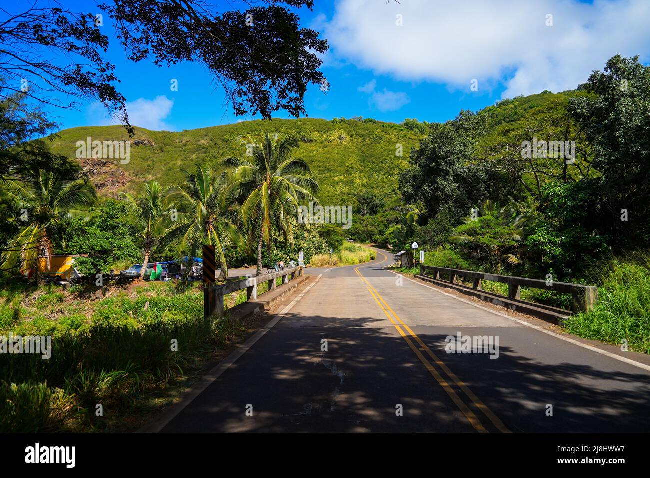 Bridge on the Kahekili Highway crossing the Honokohau river in West