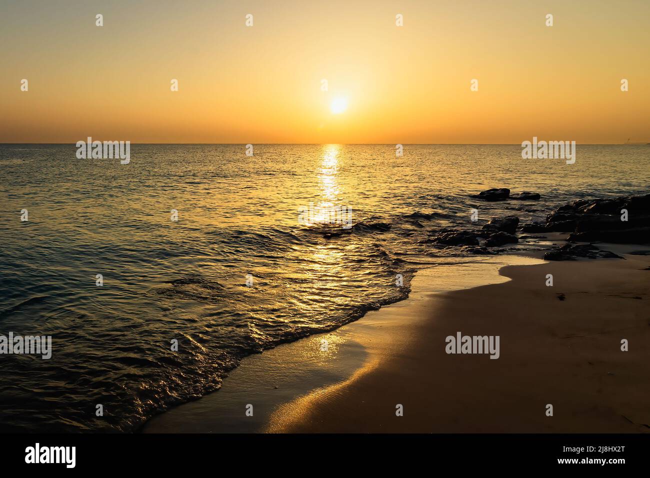 RAS TANURA Beach near Jubail, Saudi Arabia. Stock Photo