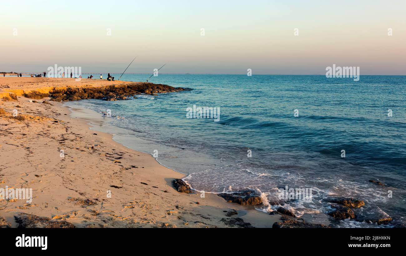 RAS TANURA Beach near Jubail, Saudi Arabia. Stock Photo